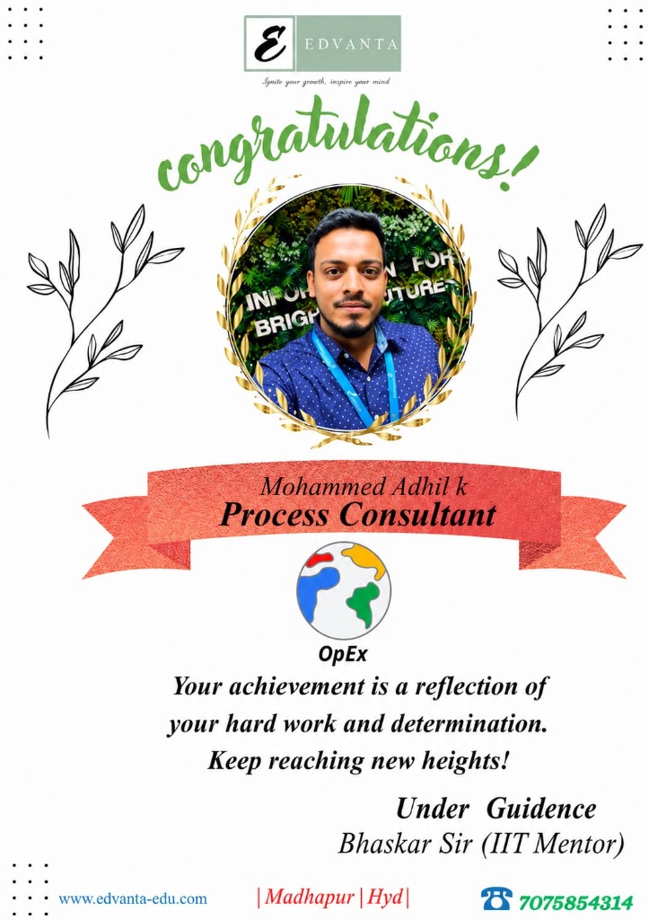 Placement Success Poster - Ashkar Ali K.S
